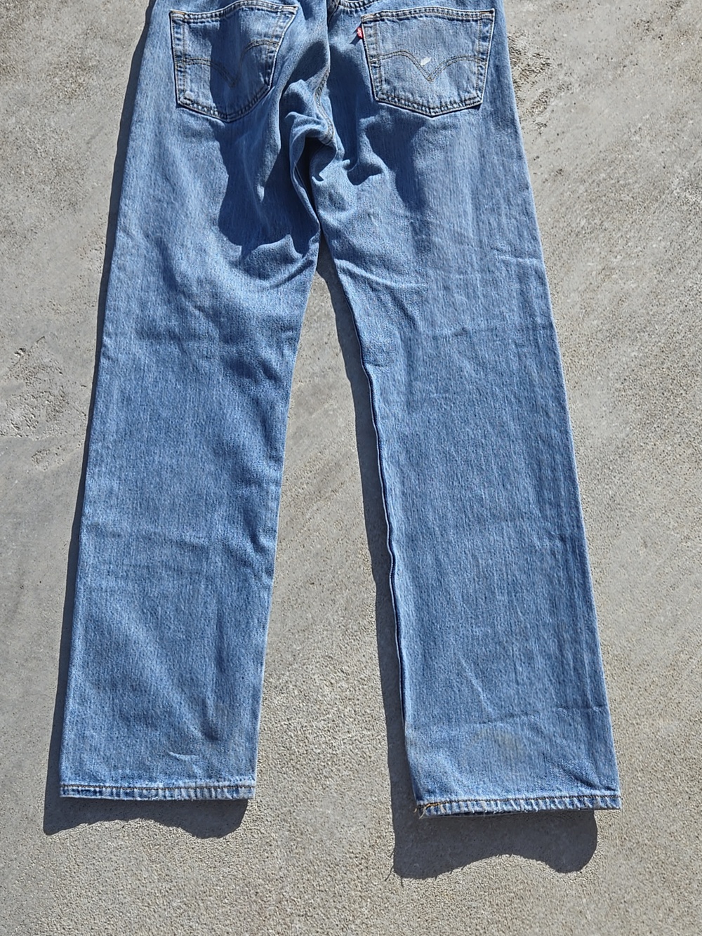 Levi's Light Blue Straight Jeans 501 Unisex Style, W35 L34, GUC, Casual Chic - Picture 10 of 11